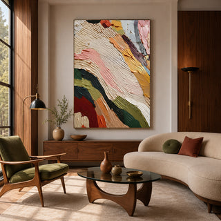Chromatic Currents — hand-painted oil painting on canvas