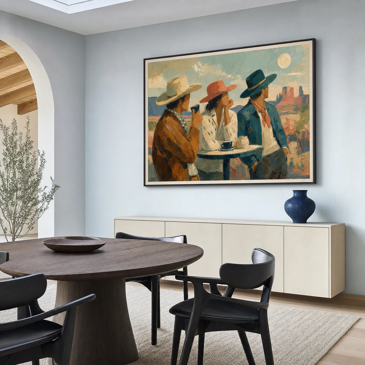 Desert Tableaux displayed from a left 30-degree room angle