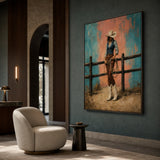 Lasso Cowgirl - displayed from a right 45-degree room angle