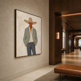 Sage Cowboy - displayed from a right 45-degree room angle