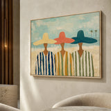 Seaside Trio - displayed from a right 45-degree room angle