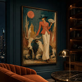 Scarlet Rodeo displayed from a right 45-degree room angle