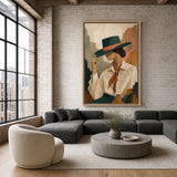 Teal Brim Reverie shown from a wider interior view