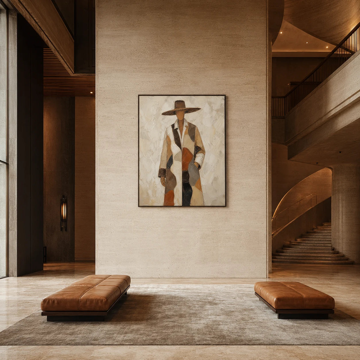 Patchwork Cowboy - shown from a wider interior view