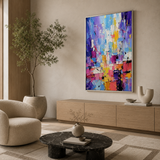 Carnival Bloom - hand-painted oil painting on canvas by Realoilart