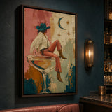Moonlit Highball shown from a close oblique interior angle