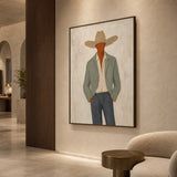 Sage Cowboy - shown from a close oblique interior angle