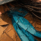 Mesa Sidekick detail showing the painted subject and textured color