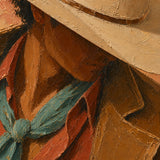 Frontier Ember detail showing the painted subject and textured color