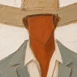 Sage Cowboy - painted subject and impasto detail