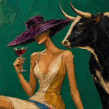 Rodeo Toast - painted subject and impasto detail