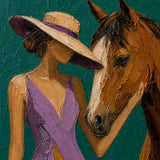 Gentle Bond - painted subject and impasto detail