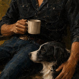 Cowboy Companion - painted subject and impasto detail