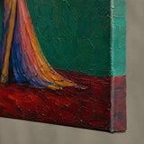 Emerald Encounter - canvas edge and painted side detail
