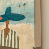 Seaside Trio - canvas edge and painted side detail