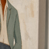 Sage Cowboy - canvas edge and painted side detail