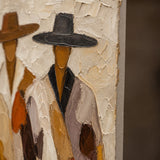 Western Trio - canvas edge and painted side detail