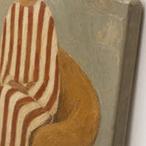 Striped Conversation - canvas edge and painted side detail