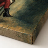 Card Cowgirl - canvas edge and painted side detail