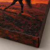 Sunset Rider - canvas edge and painted side detail