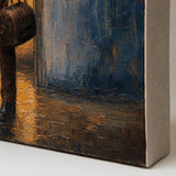 Doorway Traveler - canvas edge and painted side detail