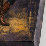 Cowboy Guitar - canvas edge and painted side detail
