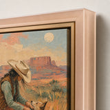 Canyon Kindred detail showing the artwork edge and canvas side