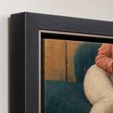Letter at Sundown detail showing the artwork edge and canvas side