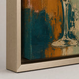 Moonlit Highball detail showing the artwork edge and canvas side