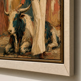 Scarlet Rodeo detail showing the artwork edge and canvas side