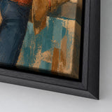 Frontier Ember detail showing the artwork edge and canvas side