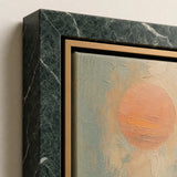 Sunlit Chapter detail showing the artwork edge and canvas side