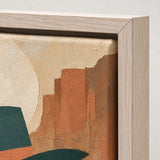 Teal Brim Reverie detail showing the artwork edge and canvas side