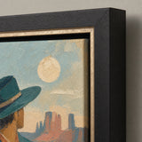 Desert Tableaux detail showing the artwork edge and canvas side