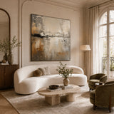 Soft Reflection - hand-painted abstract oil painting on canvas detail 2 by Realoilart
