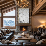 Alpine Descent — hand-painted oil painting on canvas