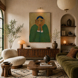 Silent Reflection — hand-painted oil painting on canvas