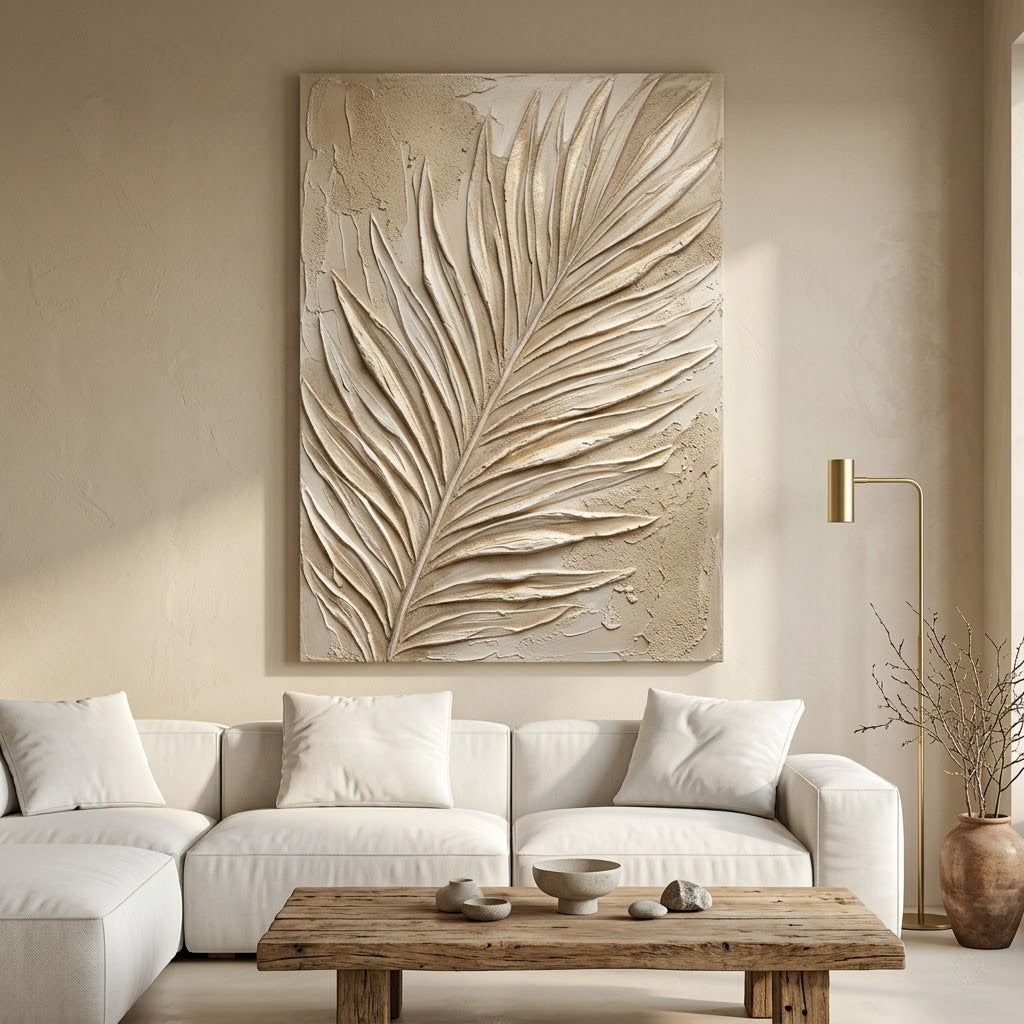 Palm Whisper - hand-painted floral oil painting on canvas by Realoilart