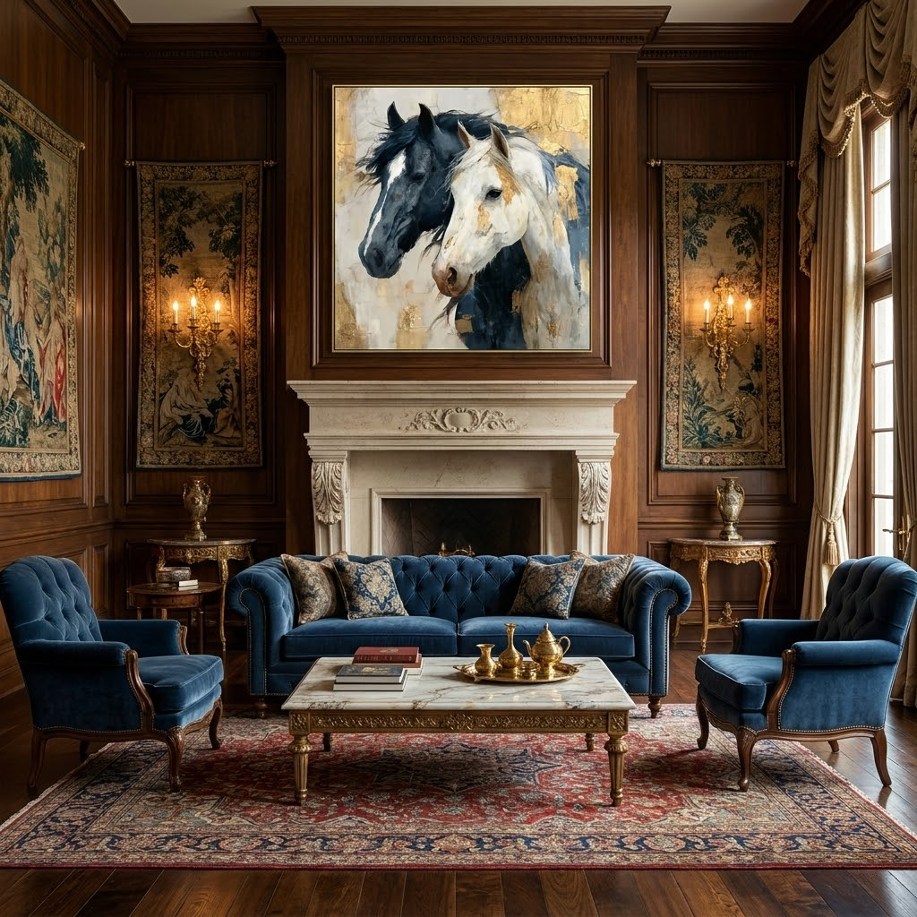 Bound Spirits - hand-painted horse oil painting on canvas by Realoilart