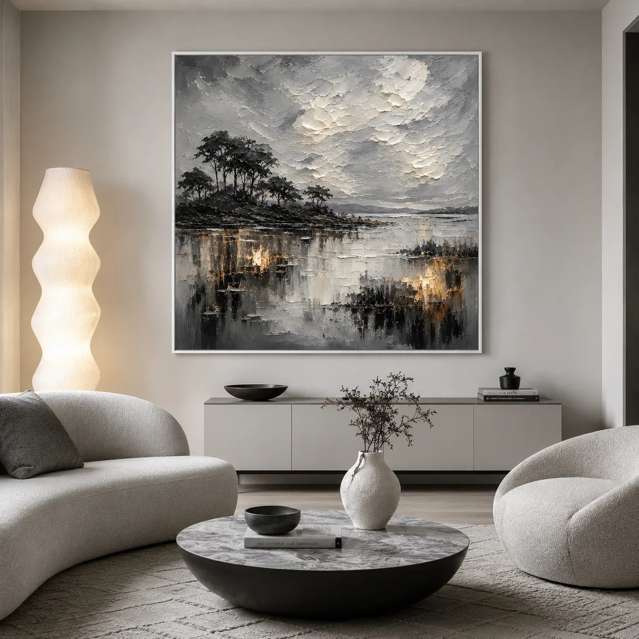 Stillwater - hand-painted landscape oil painting on canvas by Realoilart
