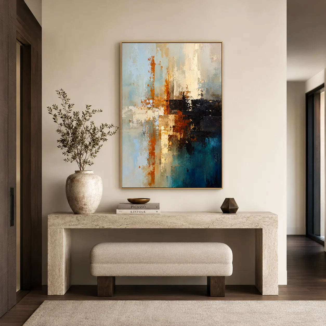 Saltworn - hand-painted coastal oil painting on canvas by Realoilart
