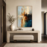 Copper Cove abstract oil painting, hand-painted on canvas