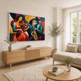 Jazz Serenade abstract oil painting, hand-painted on canvas