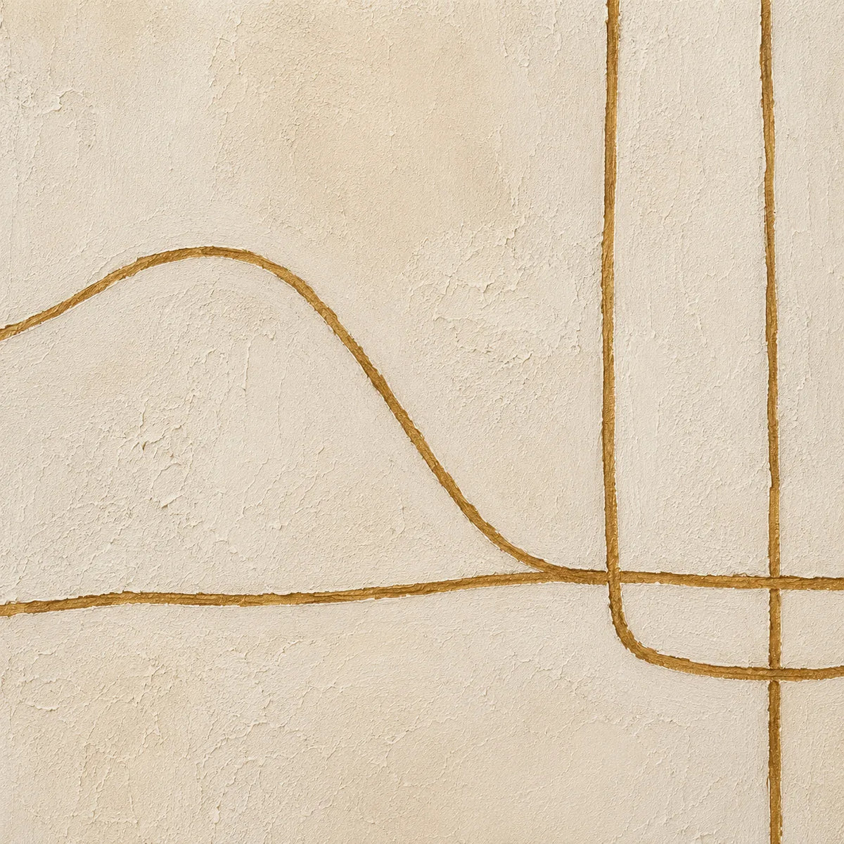 Golden Thread - hand-painted abstract oil painting on canvas detail 7 by Realoilart