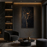 Golden Fracture — hand-painted oil painting on canvas