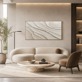Quiet Strata — hand-painted oil painting on canvas
