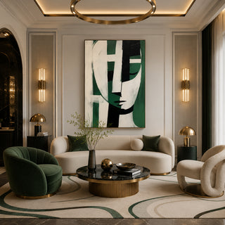Emerald Persona — hand-painted oil painting on canvas