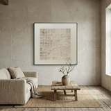 Quiet Grid — hand-painted oil painting on canvas