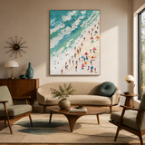 Beachside Joy — hand-painted oil painting on canvas