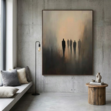 Into the Haze — hand-painted oil painting on canvas